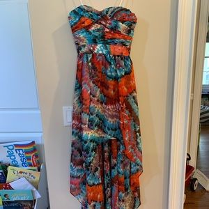 Aidan Mattox High-low floral dress